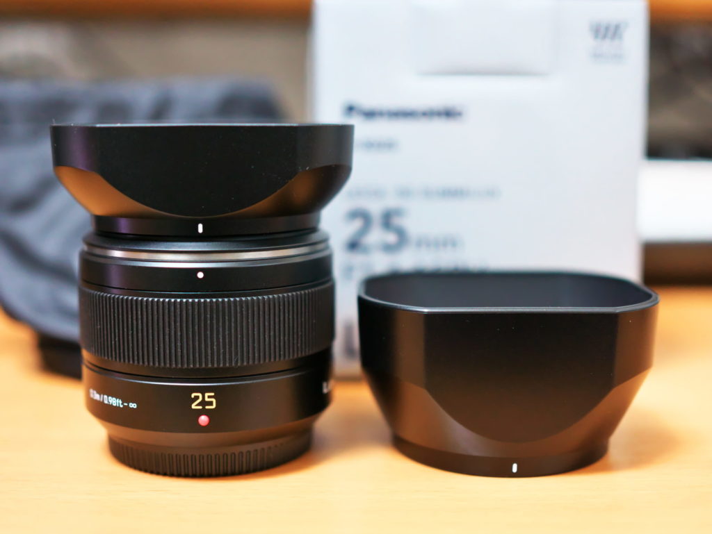 LEICA 25mm/F1.4 マクロ用フード装着